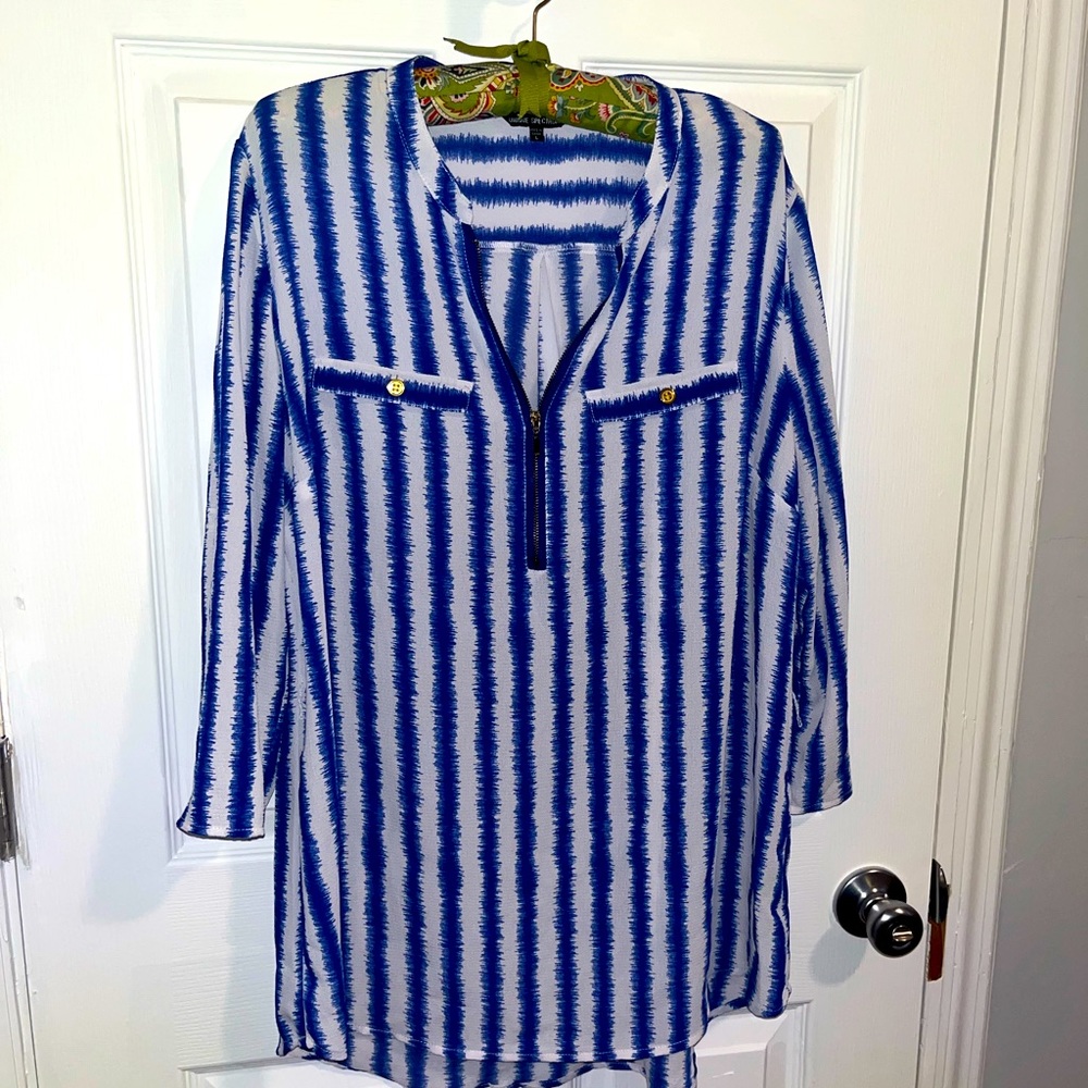 Striped tunic blouse